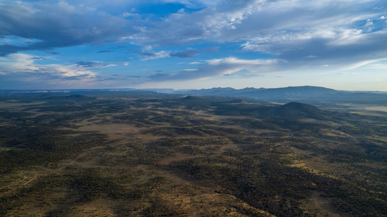 The view from the newly designated Baaj Nwaavjo I’tah Kukveni-Ancestral Footprints of the Grand Canyon National Monument. The sagebrush steppe slowly begins to transform into a forest of piñon pine and cedar.