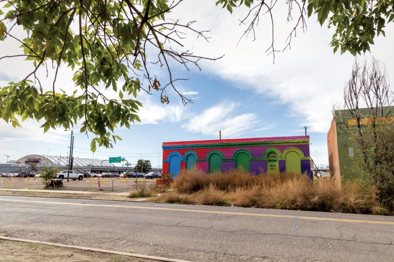 GES Coalition members painted this building near the National Western Center and adorned it with colorful murals.