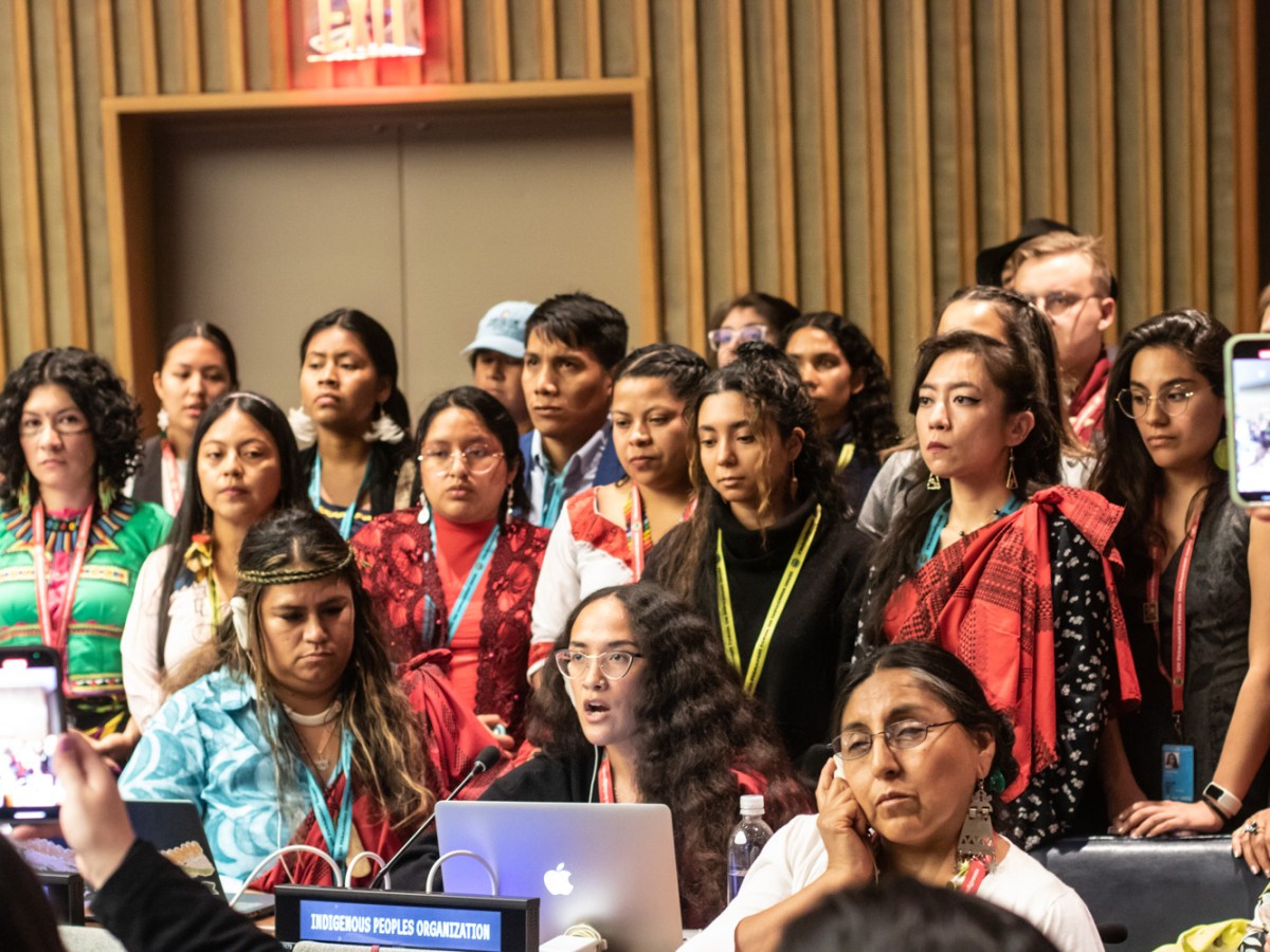The Global Indigenous Youth Caucus — composed of Indigenous youth from all seven regions within the UN — drew huge applause on Tuesday at the UNPFII for their list of demands. Among them, they asked the General Assembly to create binding resolutions to address climate change.