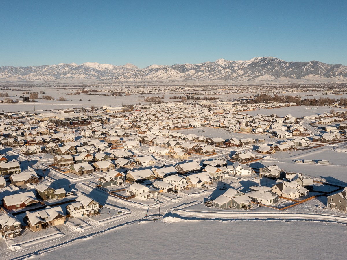 A subdivision in Bozeman, Montana, last winter.