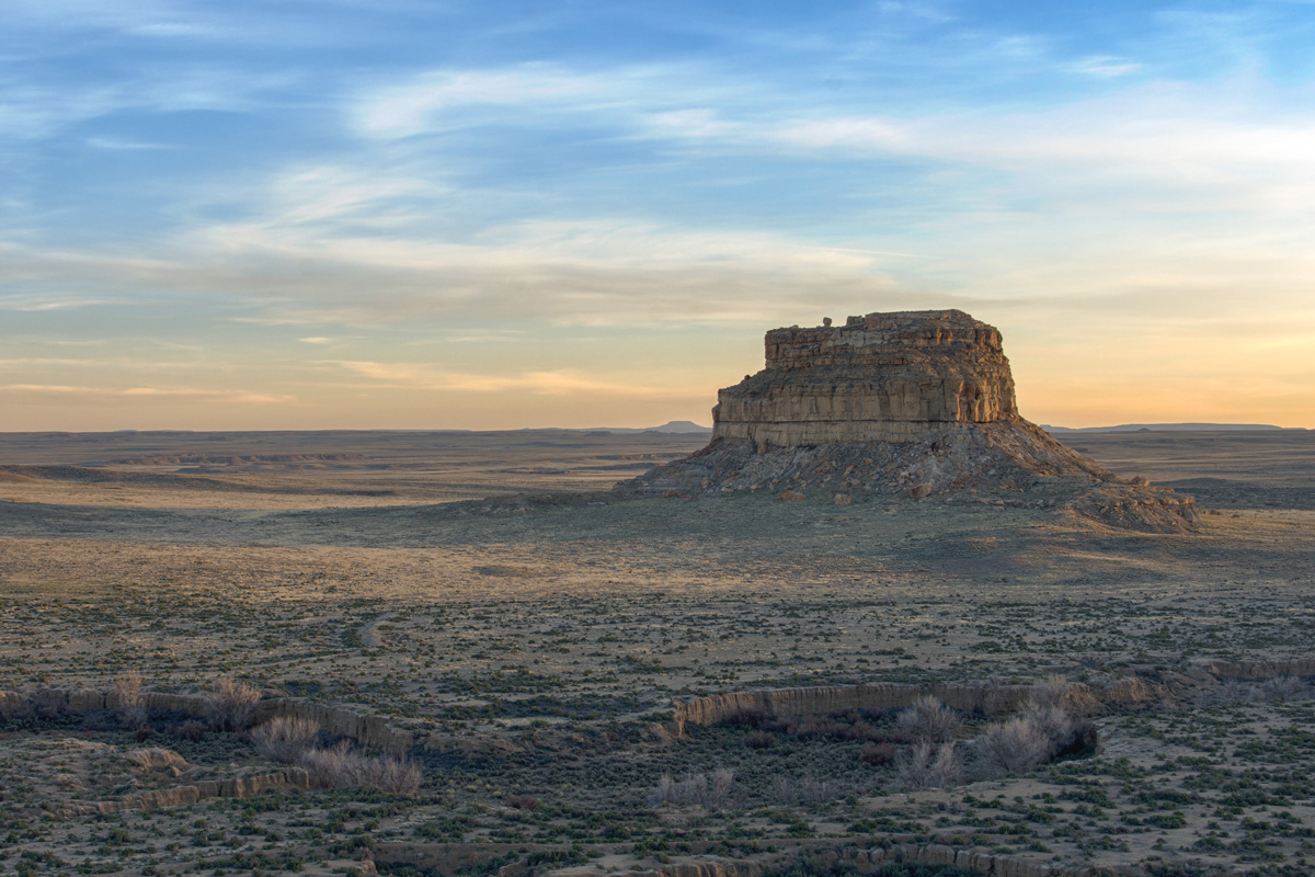 Fajada Butte in Chaco Canyon, New Mexico. The Biden Administration Banned new oil and gas leasing within a 10-mile radius of Chaco Culture National Historical Park for the next 20 years.