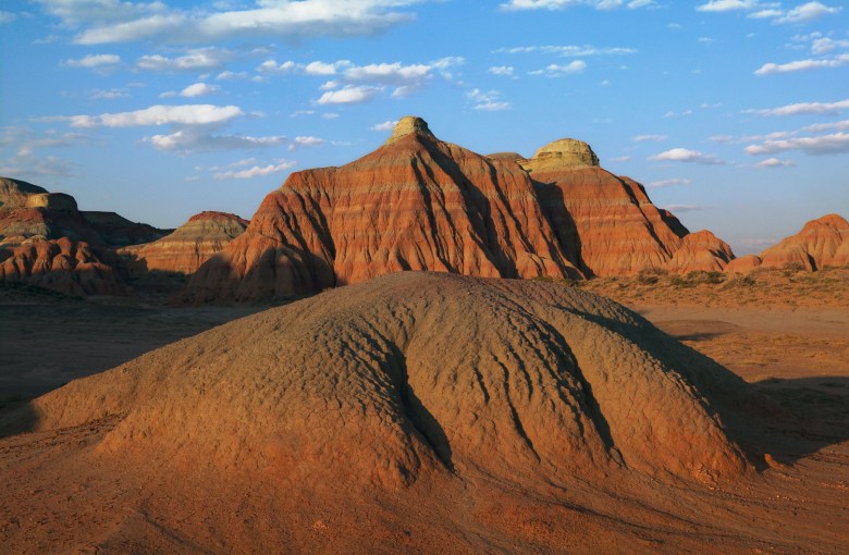 Geologic formation in the Red Desert, Wyoming.