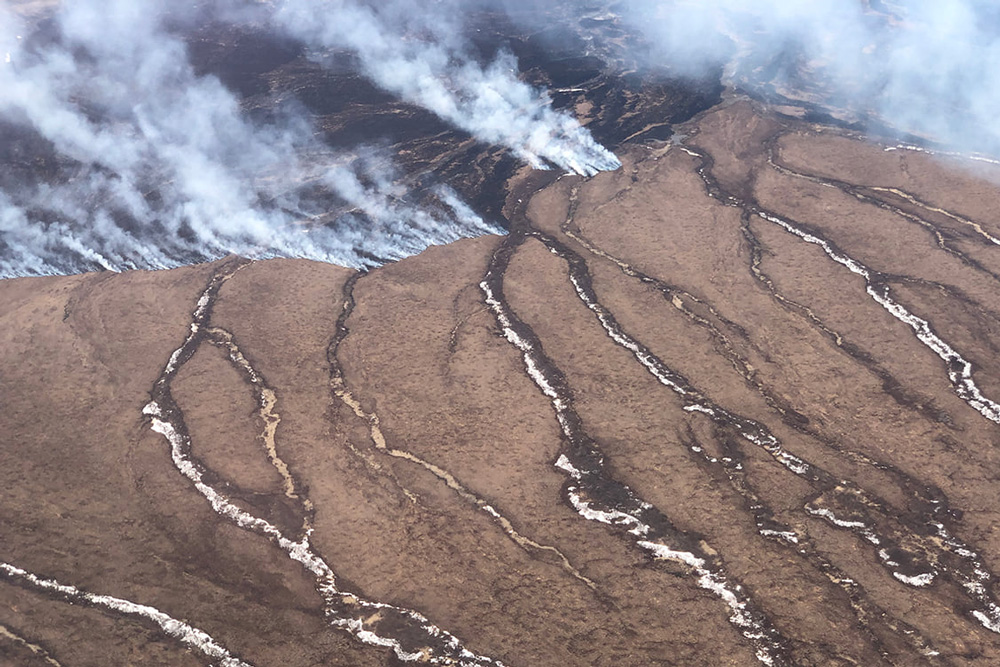 In 2022, The Kwethluk Fire burns 9,693 acres in the Yukon Delta National Wildlife Refuge.