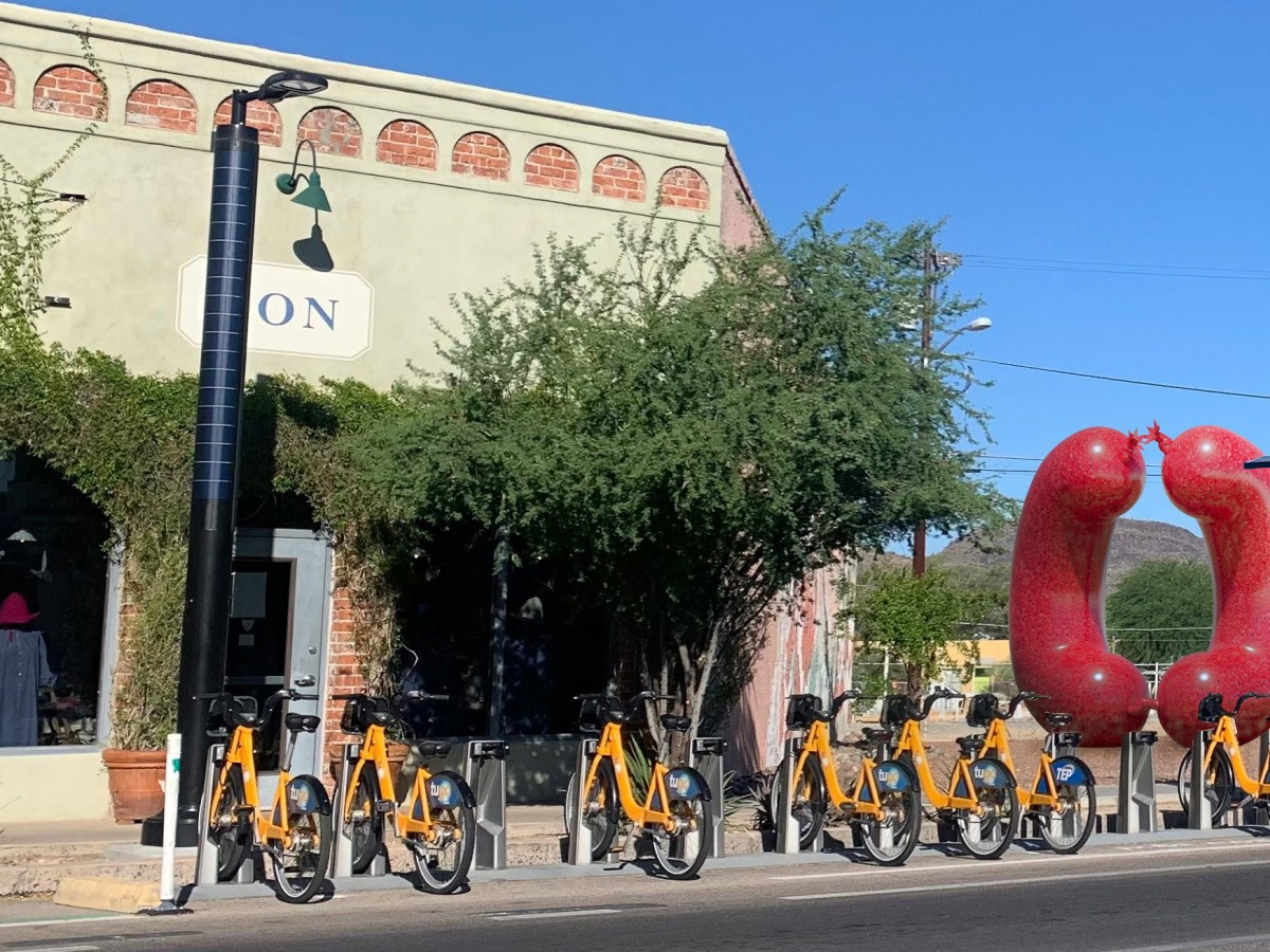 An artist’s rendering showing one possible location for the chorizo shaped sculpture that will honor Tucson's shared Mexican and Chinese heritage.