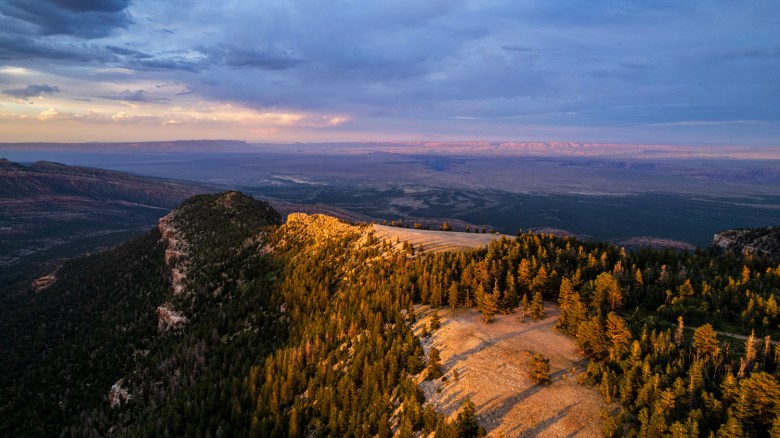 A view of Marble Canyon and the Vermillion Cliffs from above the Kaibab Plateau shows the northeastern parcel of the newly designated monument.