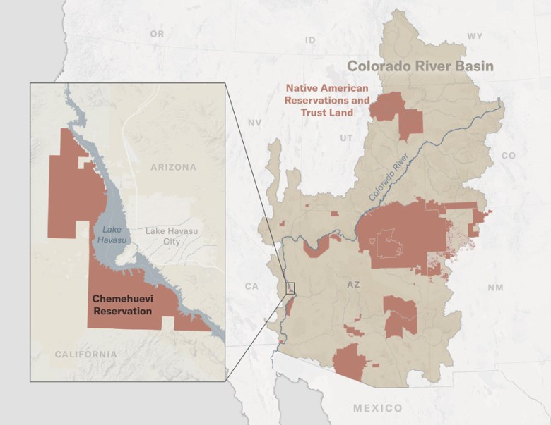 Note: Boundaries of Native American reservations and trust land are from the 2018 U.S. census.