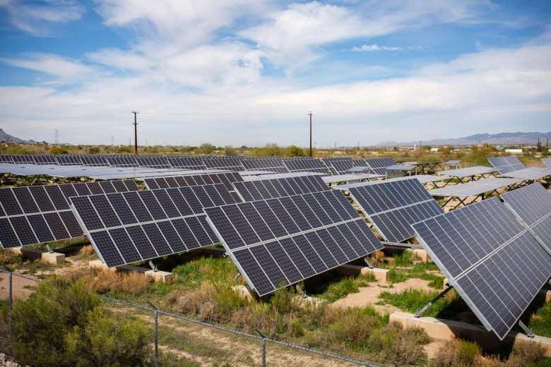 A solar installation in Tucson, Arizona.