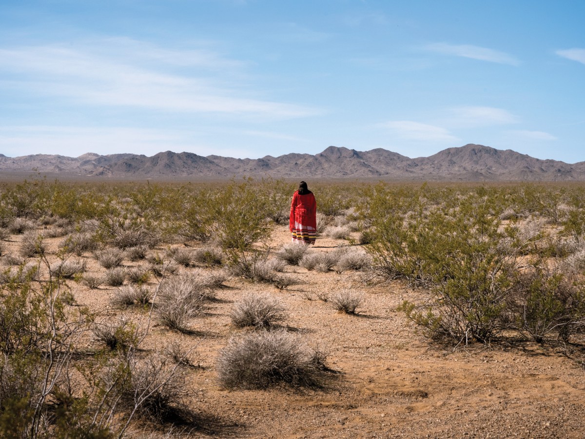 Alanna Russell, of the Colorado River Tribes, at Ward Valley in February.