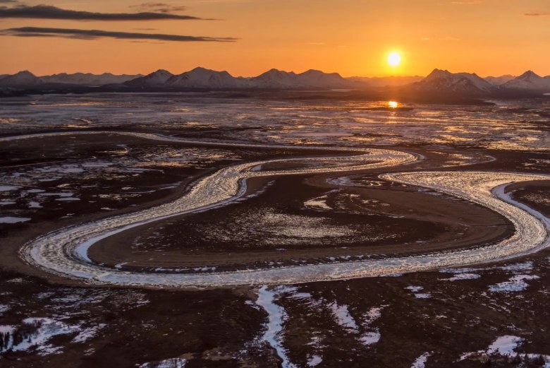 The sun sets over the Togiak National Wildlife Refuge.